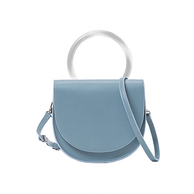 Blue Women's Leather Handbag