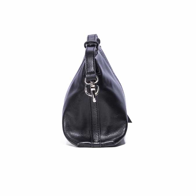 여성을위한 customzied 작은 크기 검은 부드러운 암소 가죽 크로스 바디 가방 