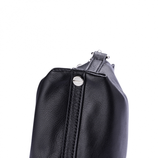 여성을위한 customzied 작은 크기 검은 부드러운 암소 가죽 크로스 바디 가방 